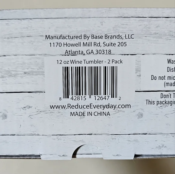 *Reduce 2pk 12oz Wine Tumbler - White/Cotton (Pink) - Picture 6 of 6